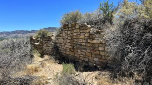 Partially Excavated Ancient Puebloan Wall