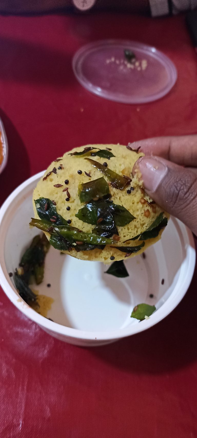 Idli Sized Dhokla