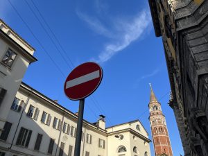 No entry sign, Milan, Italy