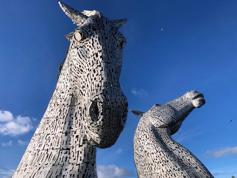 The Kelpies (horse-head sculptures), Falkirk, Scotland.