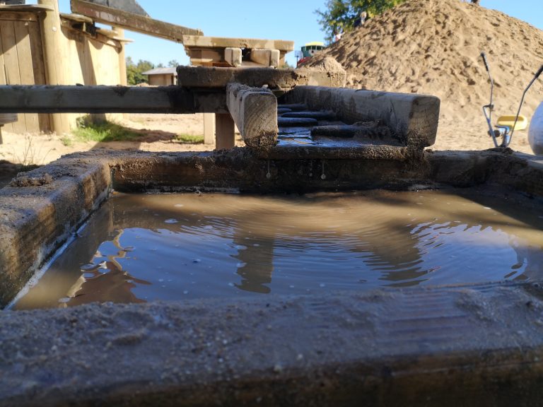 Playground with water and sand