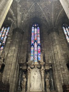 Duomo di Milano, stained glass, cathedral, ceiling, Milan, Italy