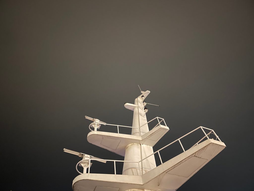Α mast at the entrance the Port of Thessaloniki, Greece