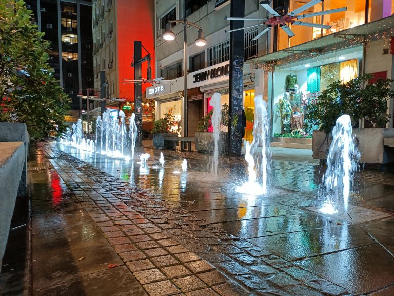 Water fountain in a street of Thessaloniki, Greece