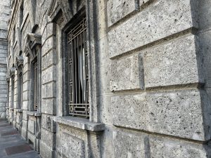 Stone wall, Milan, Italy