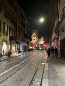 Street, Milan, Italy, Evening