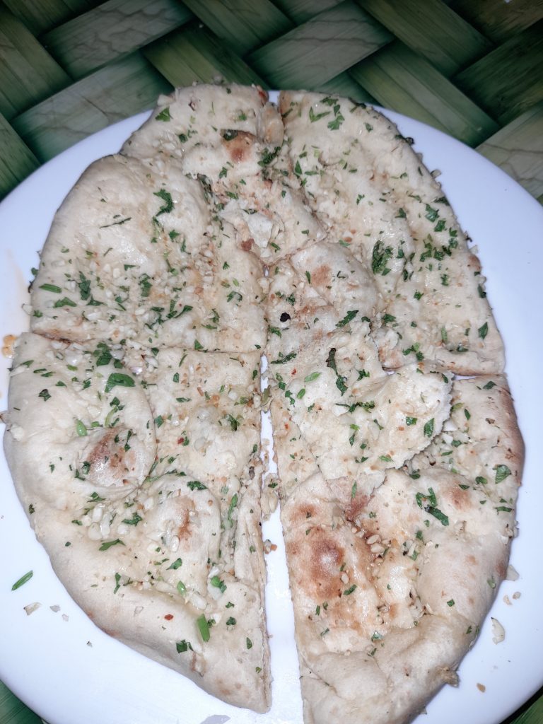 Food, garlic naan