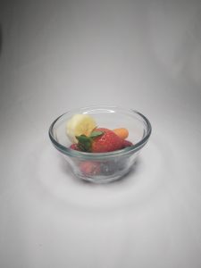 Fruit Bowl/Apples-Carrots-Blueberries-Blueberrys-Raspberries-Rasberrys-Bowl-Rabbit Treat-White Background