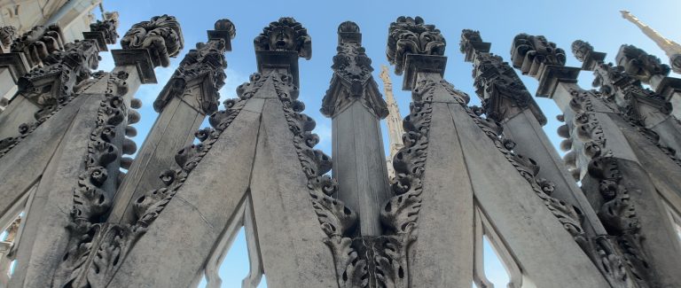 Roof decorations, cathedral, Duomo de Milano, Milan, italy