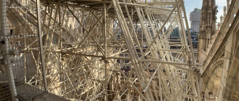 scaffolding, Duomo de Milano, Milan, italy, cathedral