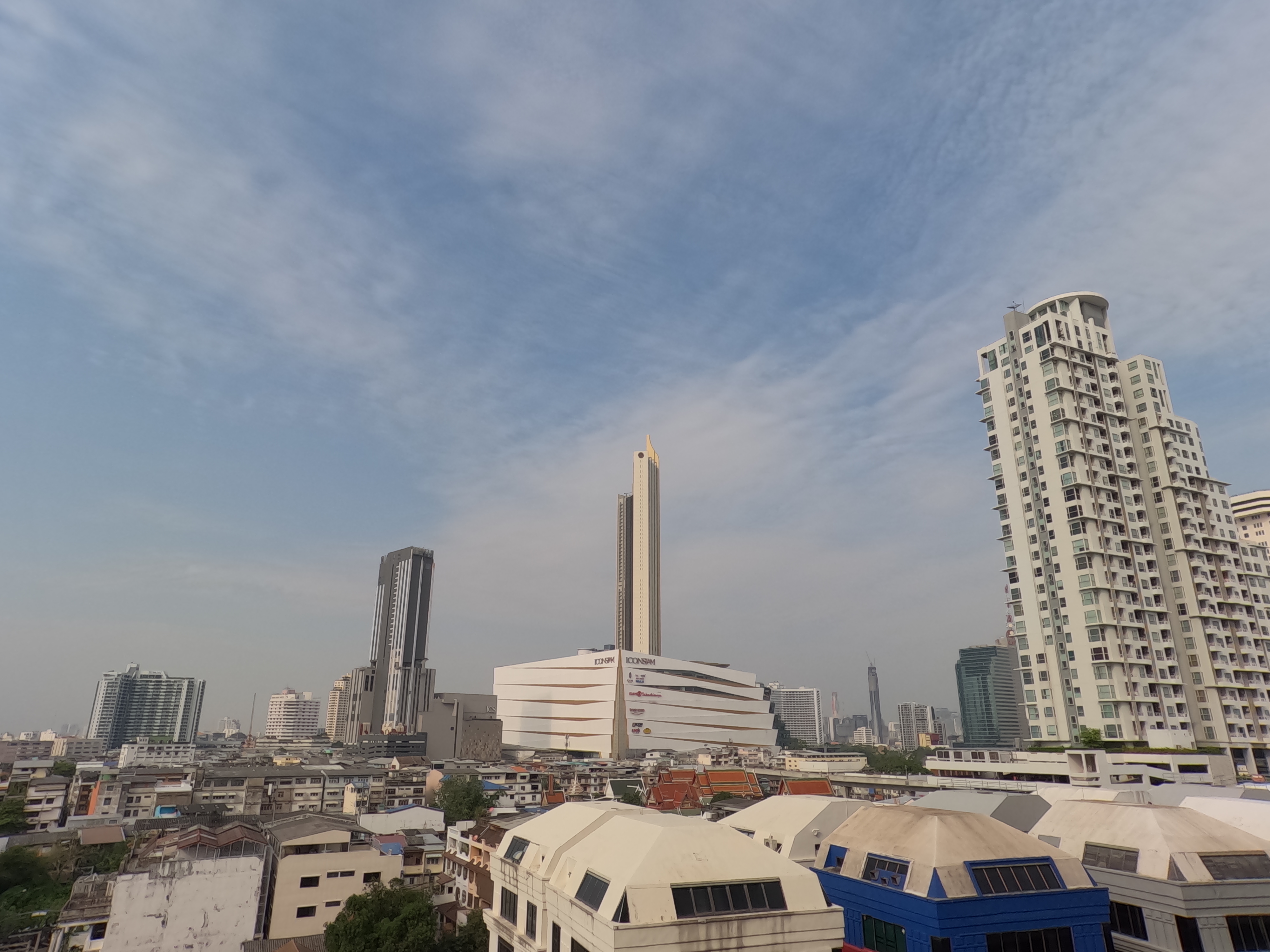 Iconsiam, WordCamp Asia 2023 venue and other nearby highrise buildings in Bangkok