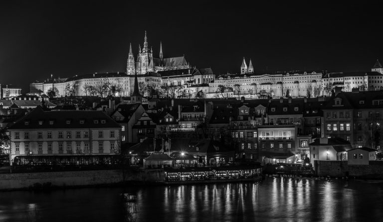 Prague castle by night, Czech Republic