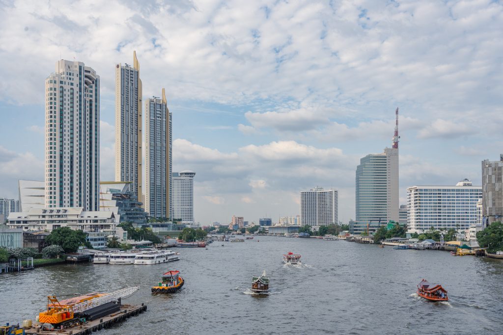 View of Chao Phraya River in Bangkok Thailand