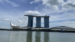 A view of the Marina Bay Sands Hotel in Singapore
