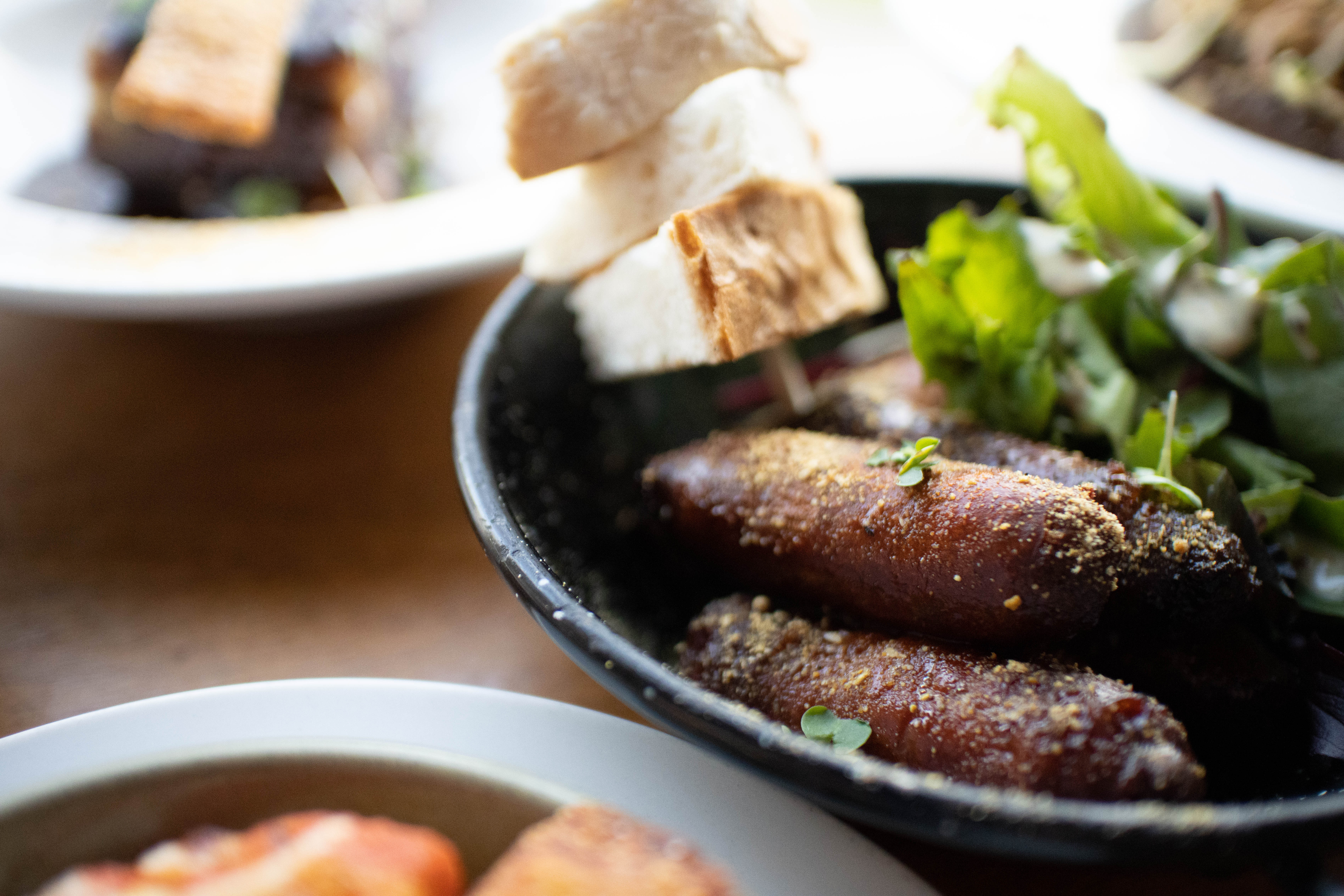 Yorkshire Tapas pub food - small Yorkshire sausages