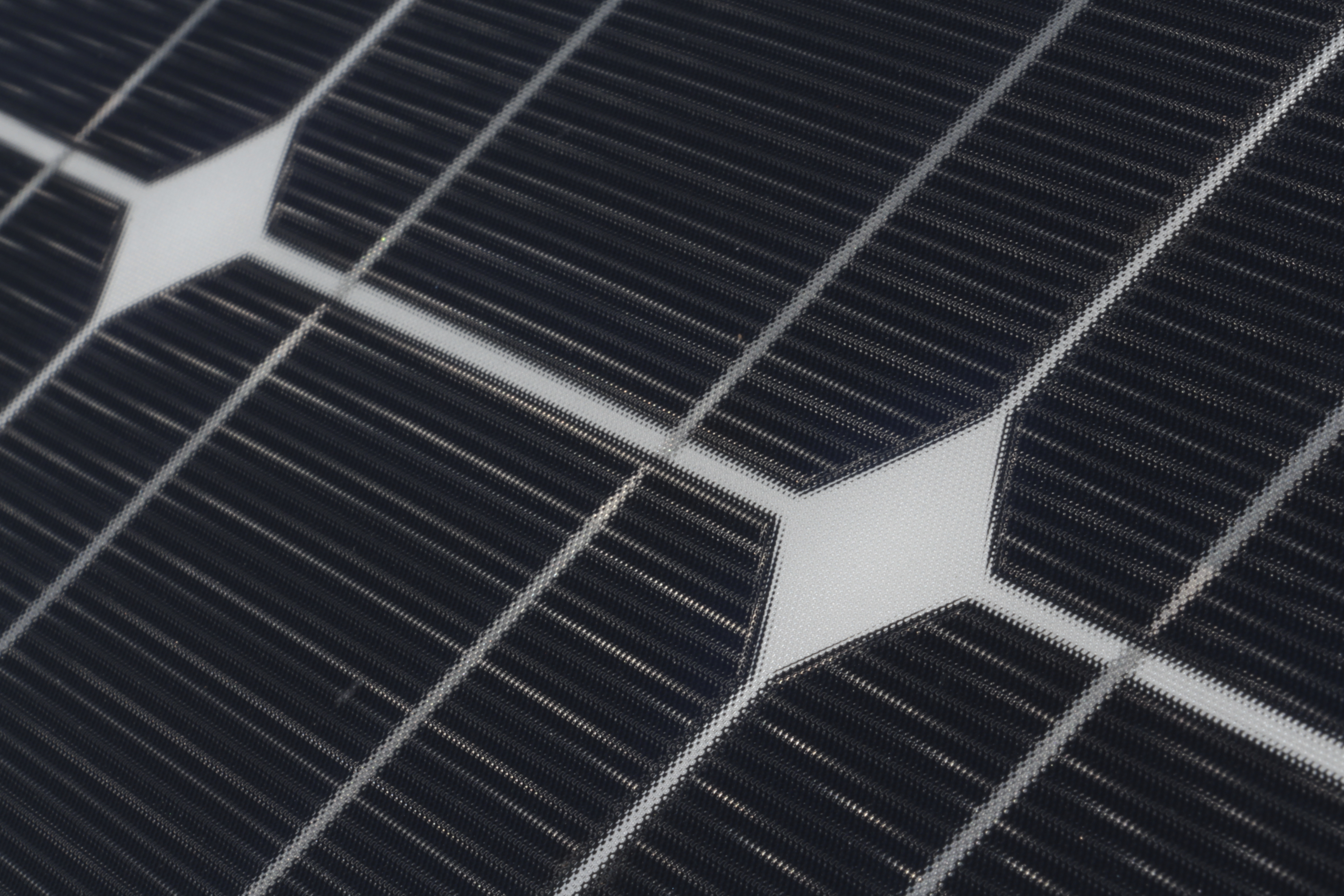 Detail of solar cells in a panel