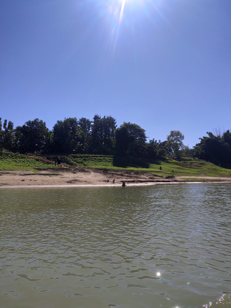 Hill side river