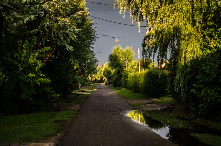 Photo of a storm fading away