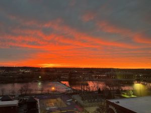 Grand Rapids, Michigan, Sunset over the Grand River
