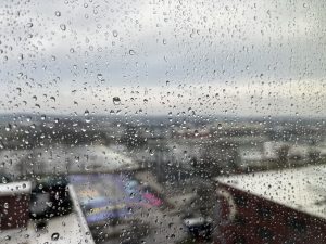 Raindrops on a window, Grand Rapids, Michigan