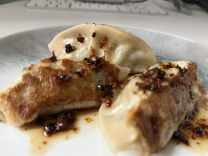 Pan fried pot stickers