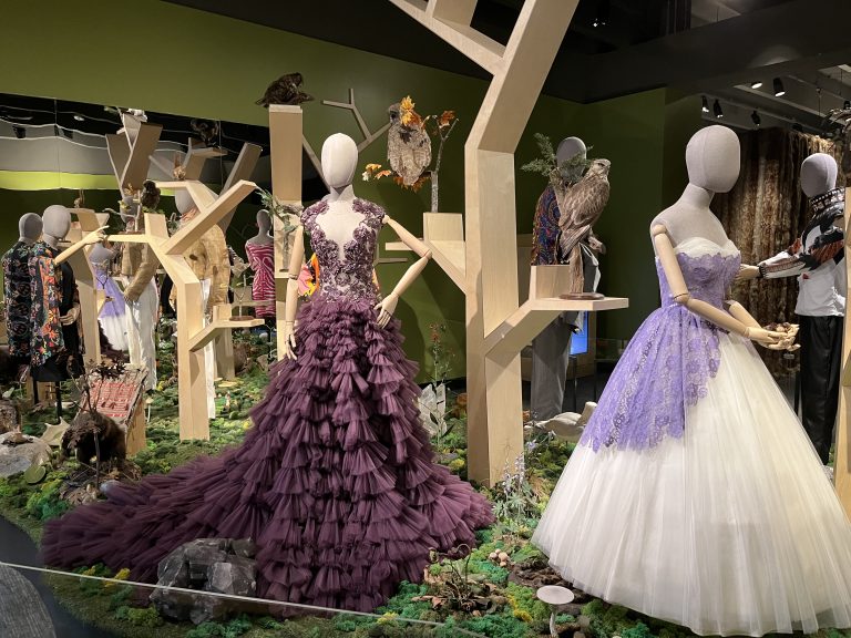 Historic dresses on mannequins in a museum, Grand Rapids, Michigan