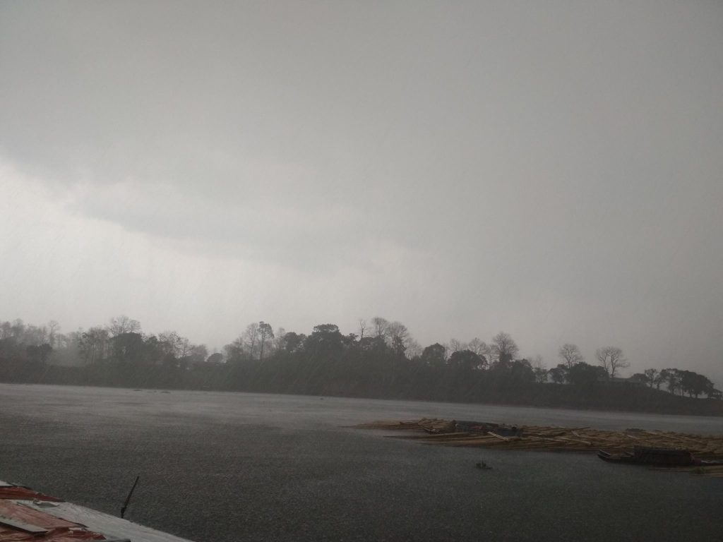 Rains over the lake