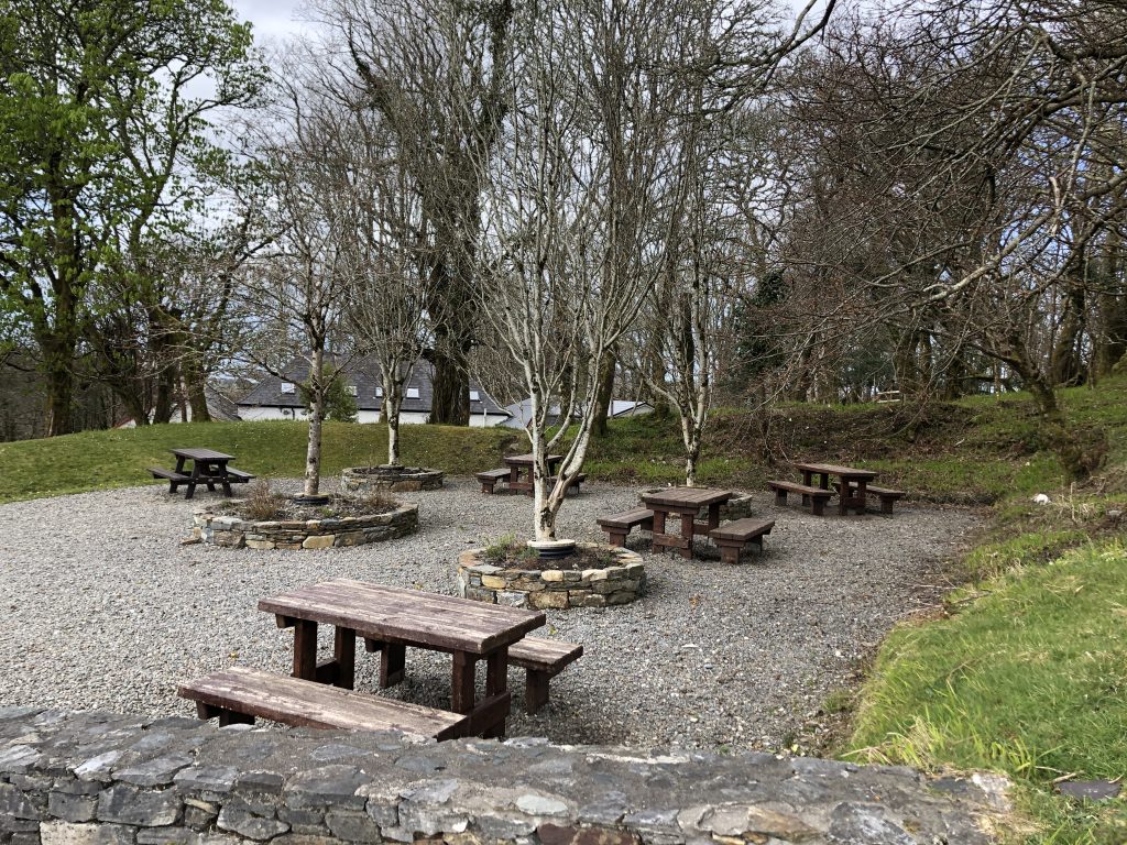 Picnic area in a natural setting