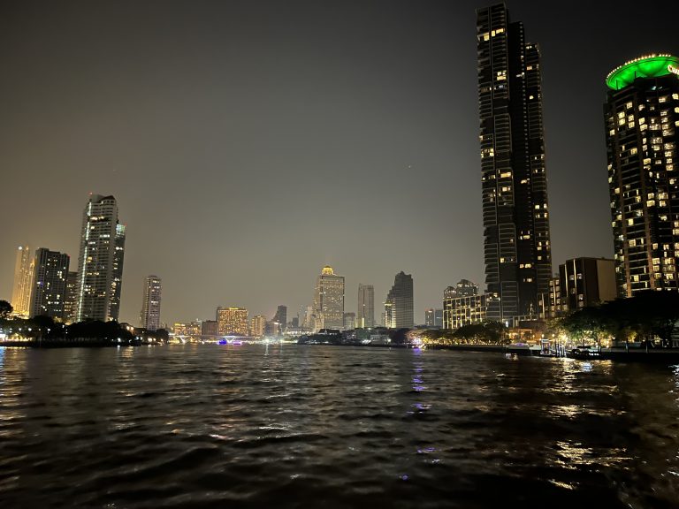 Chao Phraya River at night, Bangkok, Thailand