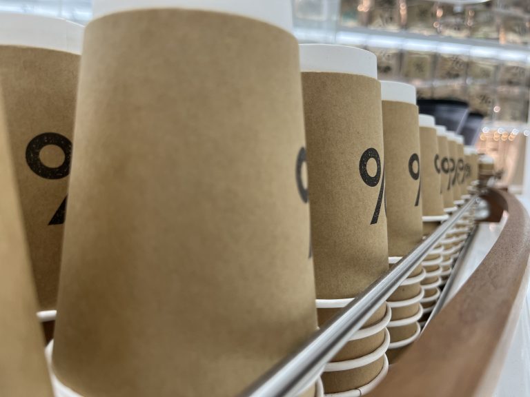 Coffee cups waiting to be used