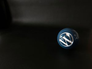WordPress Blue Ball Wallpaper Collection: Single ball and black background