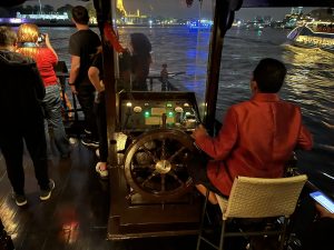 River boat pilot, Chao Phraya River, Bangkok, Thailand