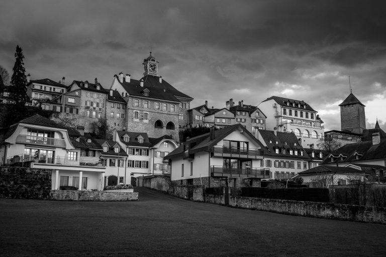 Murten/Morat as seen from the lake shore