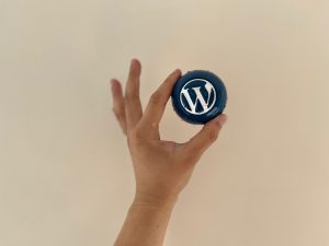 WordPress Blue Ball Wallpaper Collection: Finger holding ball
