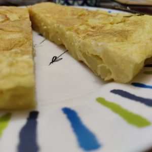 Piece of potato omelette