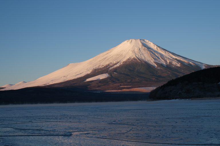 Snowy Mount Fuji