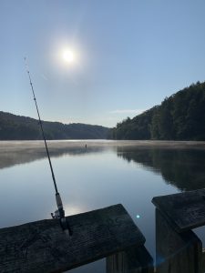 Fishing Rod, Plum Orchard Lake Wildlife Management Area, Scarbro, Fayette County, West Virginia