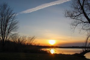 Sunset over Braddock Bay, Lake Ontario, Rochester, New York, USA