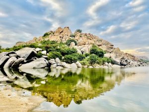 A evening shot from Tungabhadra river. Hampi, Karnataka