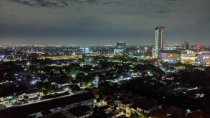 Jakarta’s skyline by night
