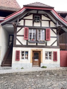 Half-timbered house in Murten, Switzerland
