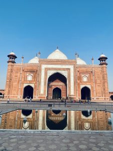 View larger photo: One of the olden days entrance to Taj Mahal. Agra, India.