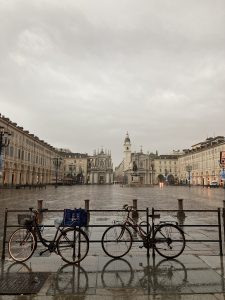 Bicycles in Piazza San Carlo - Turin