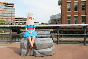 Shark Girl is a fiberglass sculpture in the Canalside area of Buffalo, New York.
