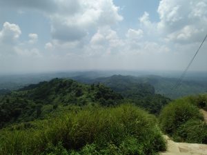 Chandranath Temple Hill Side. View of Bangladesh countryside for miles.