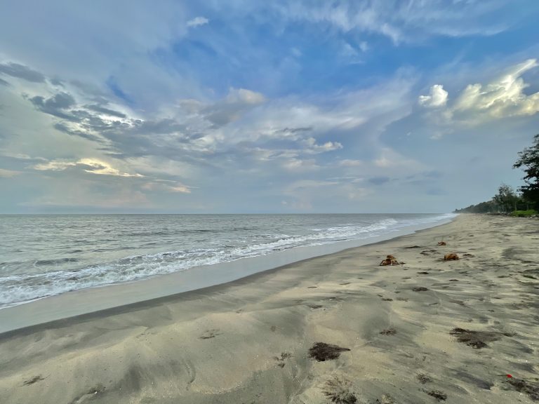 Morning view of Godtheeswaram beach. Kozhikode, Kerala, India.