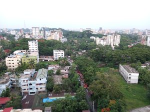Rooftop view of Sylhet, Bangladesh.
