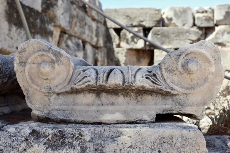 Foundation of a pilar at the Acropolis in Athens, Greece. WCEU