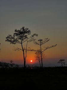 Sunset view from Amaltari village in Nawalparasi, Nepal.