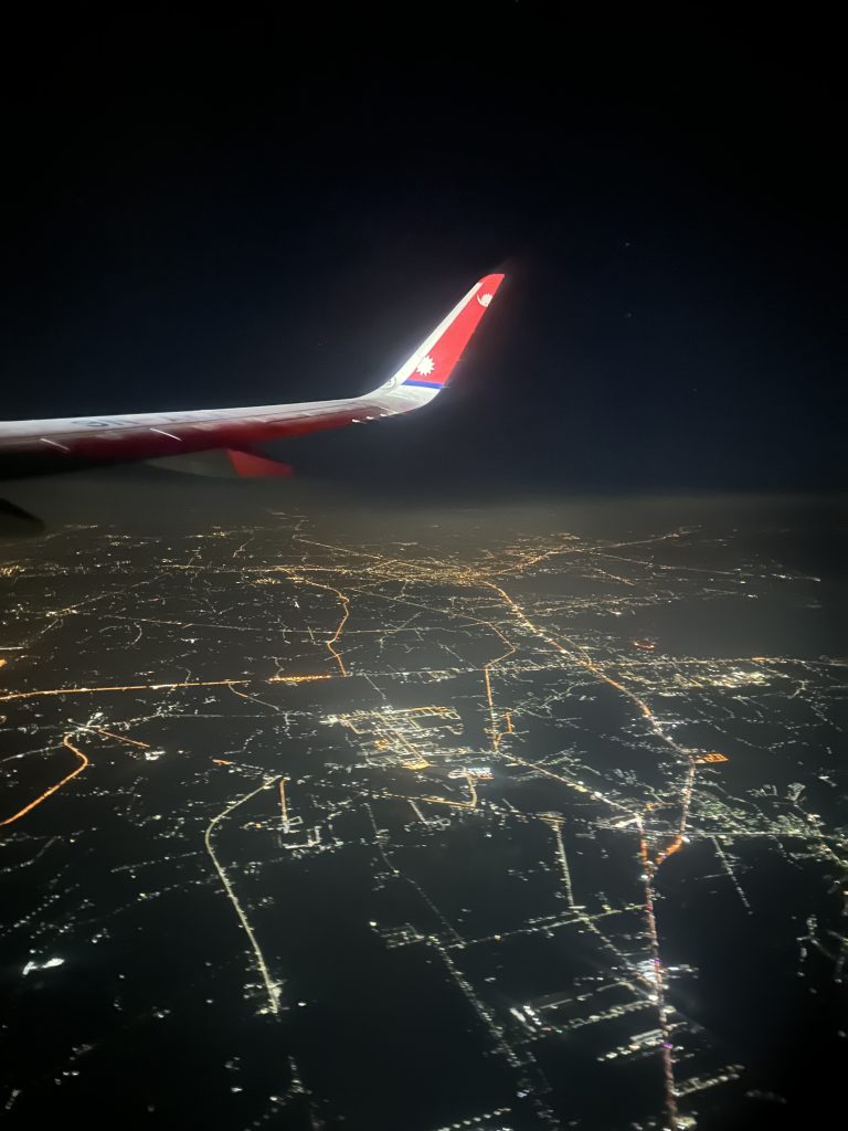 Night view from the plane